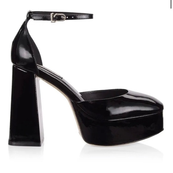 Larroudé Ari Patent Leather Ankle-Strap Platform Pumps size 11 new in box - Picture 3 of 10